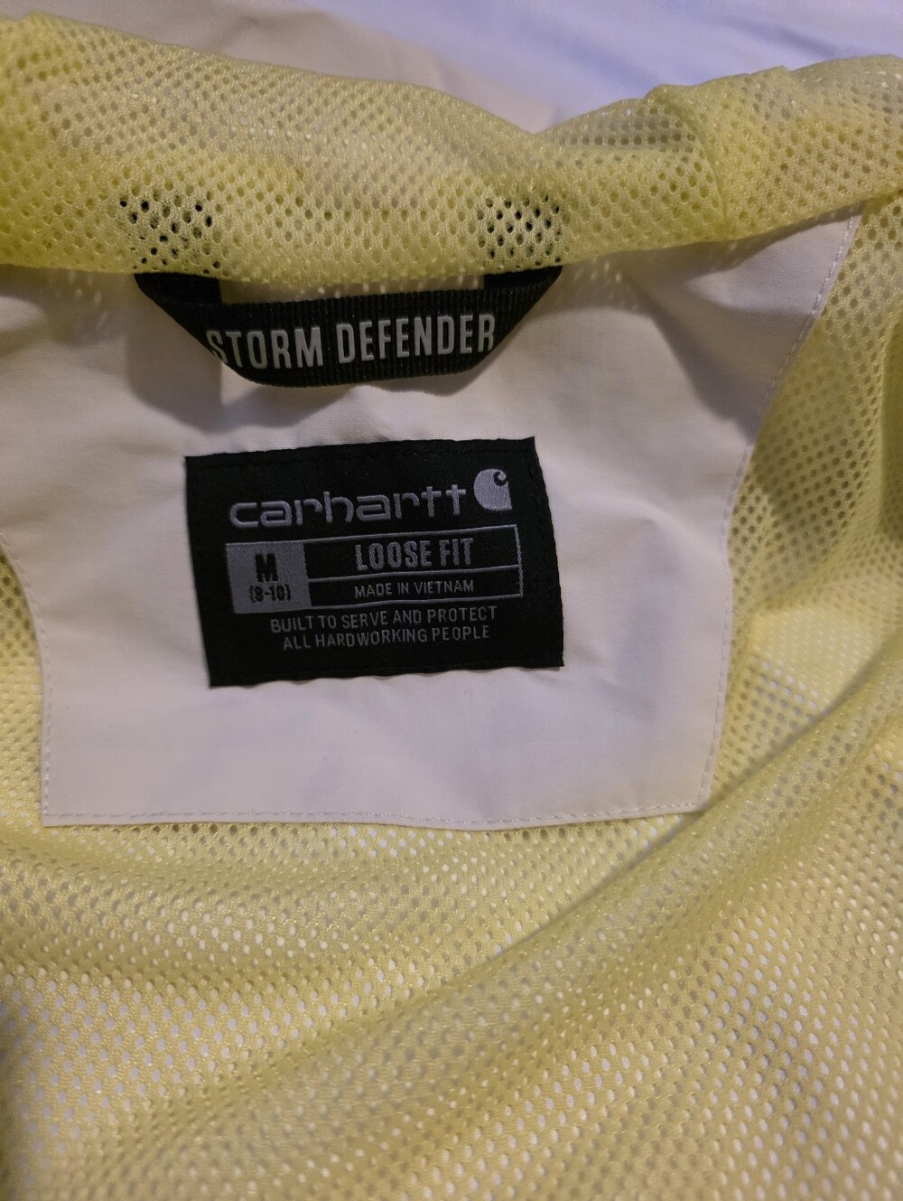Carhartt Cream Storm Defender Light Weight Jacket - Picture 6 of 12